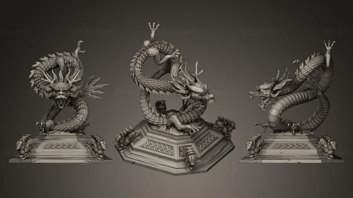 Статуэтки грифоны и драконы (STKG_0010) 3D модель для ЧПУ станка